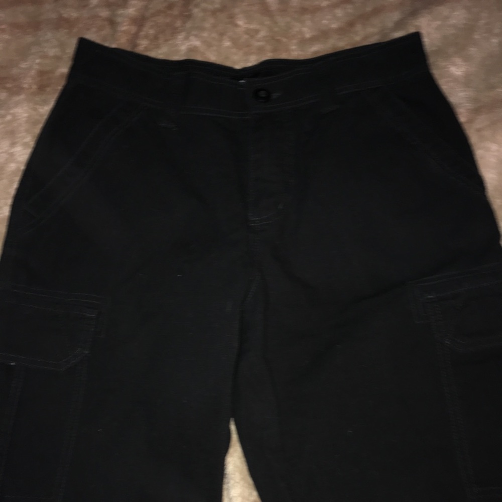 Black cargo shorts